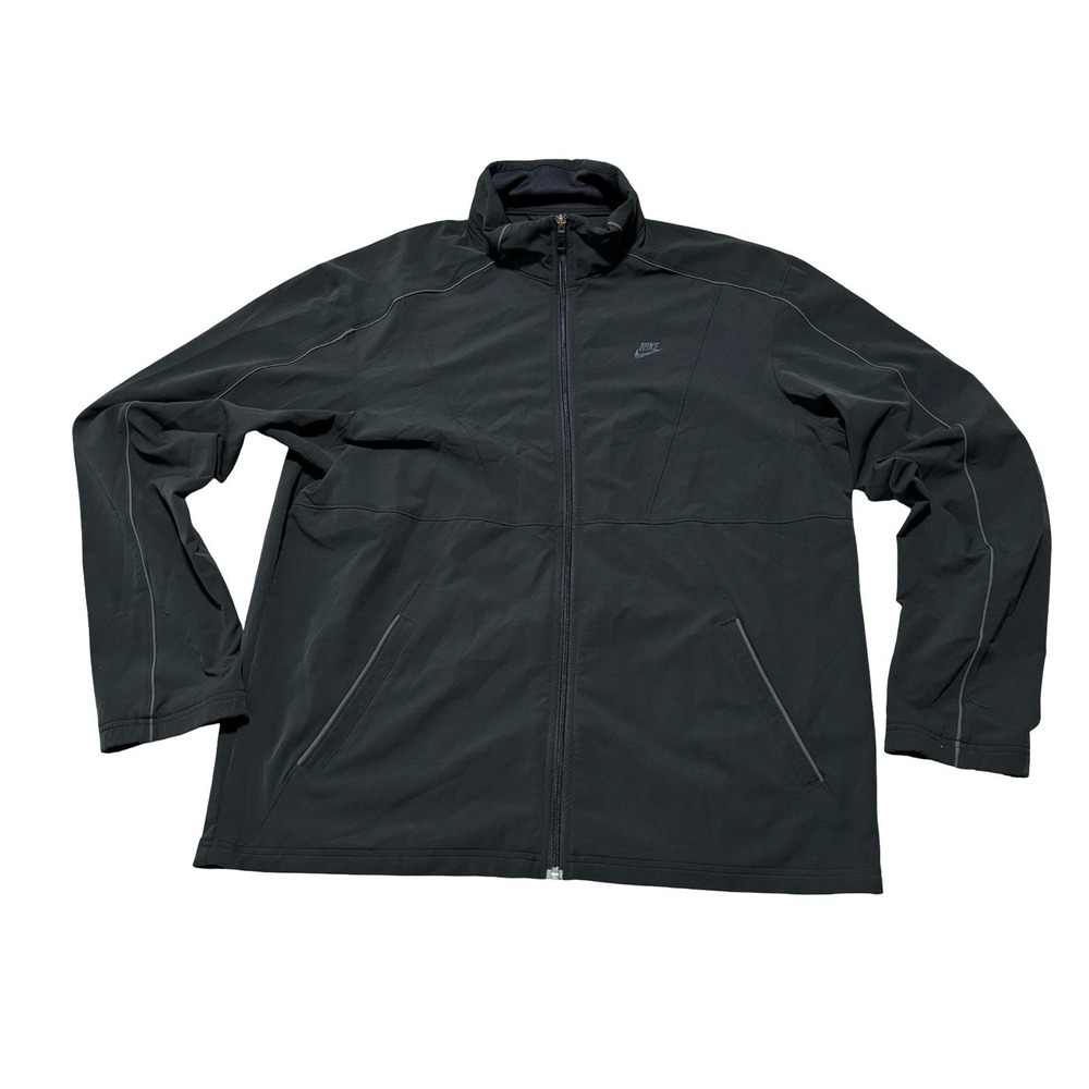 Vintage Y2K Nike Sportswear Men's Full Zip Track Jacket Black Size XL 25 x 30